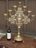 Antique XL Church altar candelabra 7 arm stones lion paws rare religious