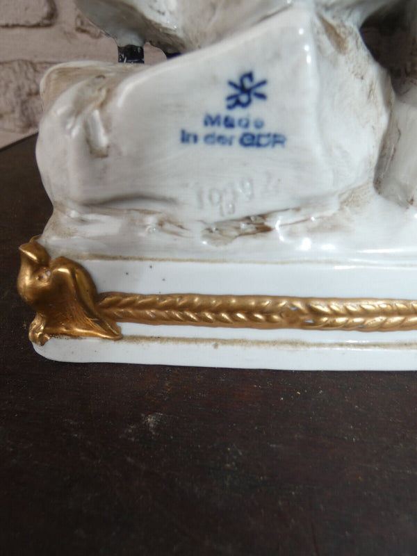 Large german Scheibe alsbach marked porcelain napoleon general Statue figurine