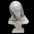 Antique L german Volkstedt porcelain bisque Nuremberg madonna bust sculpture