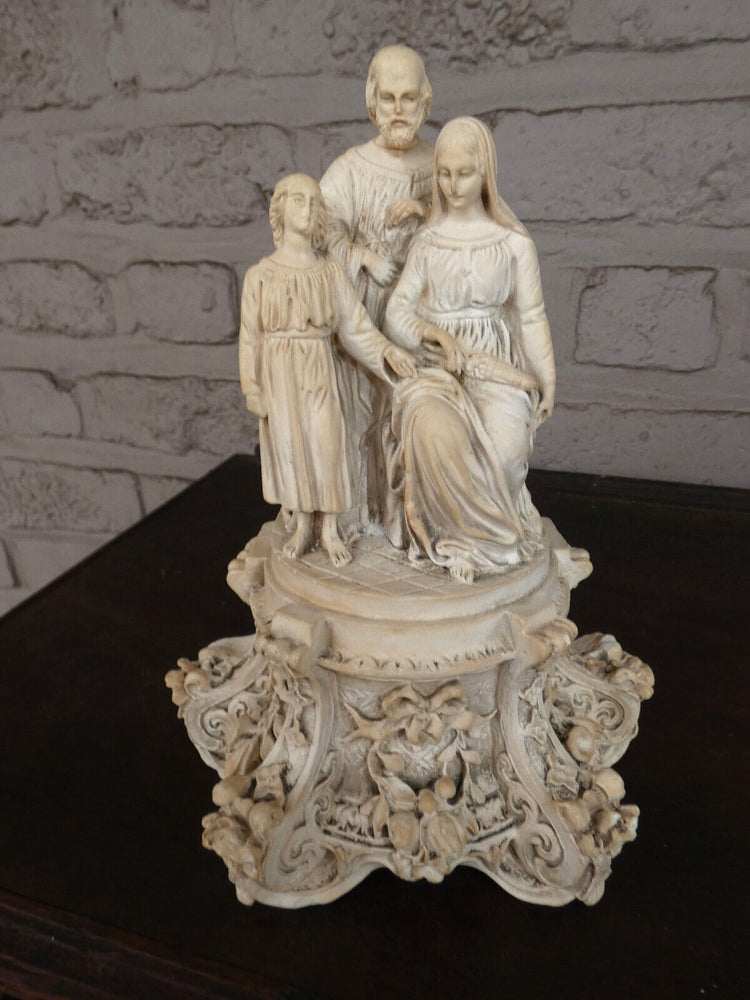 Antique 19thc Rare Meerschaum Carved Holy family statue religious