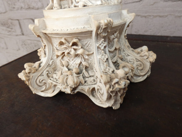Antique 19thc Rare Meerschaum Carved Holy family statue religious