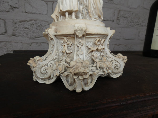 Antique 19thc Rare Meerschaum Carved Holy family statue religious