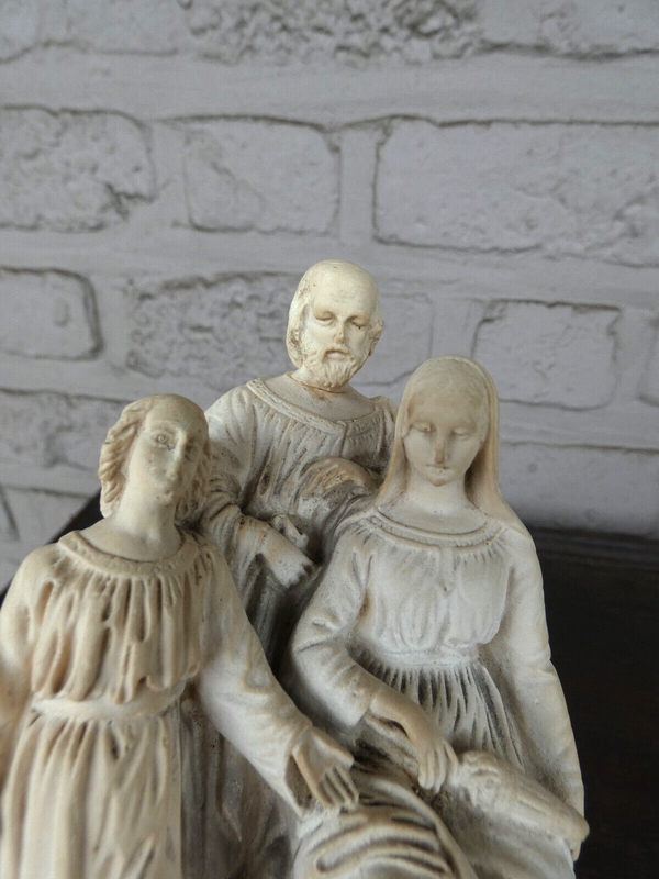 Antique 19thc Rare Meerschaum Carved Holy family statue religious
