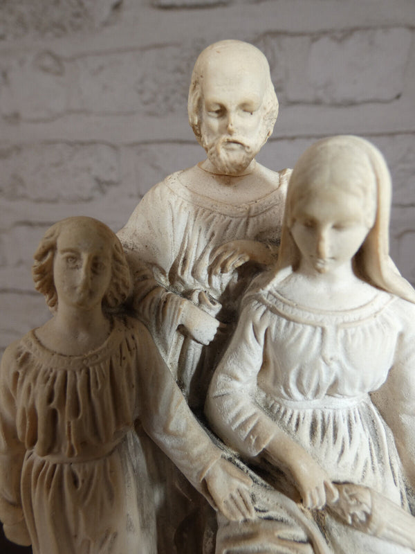 Antique 19thc Rare Meerschaum Carved Holy family statue religious