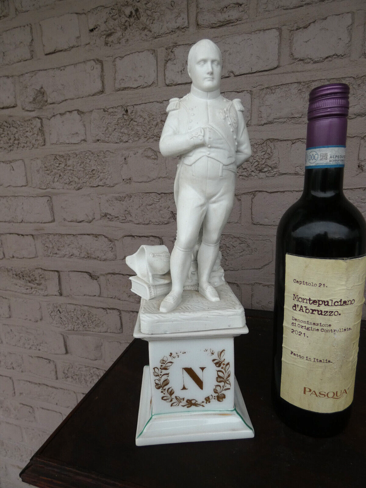 Antique italian Bisque porcelain napoleon Figurine statue