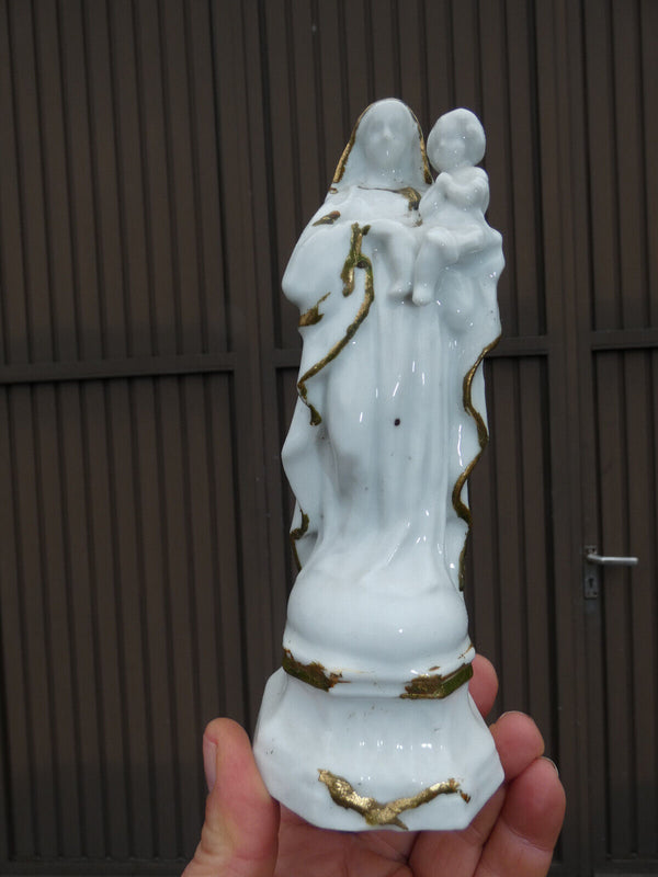Antique porcelain madonna Figurine statue