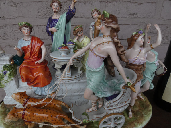 Large Scheibe alsbach German marked porcelain group statue roman greek