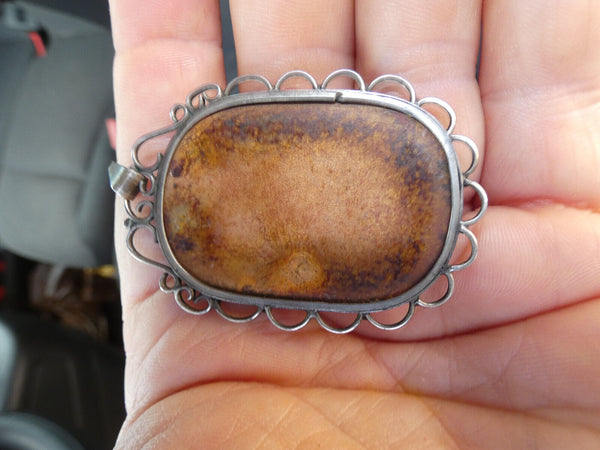 Antique Pendant Religious madonna enamel on copper silver frame rare