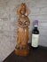 Antique wood carved Saint mary burgundy statue figurine religious
