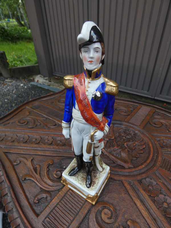 German Scheibe alsbach marked porcelain napoleon general BERTRAND figurine