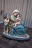 Antique chalk statue madonna young jesus saint john sculpure statue