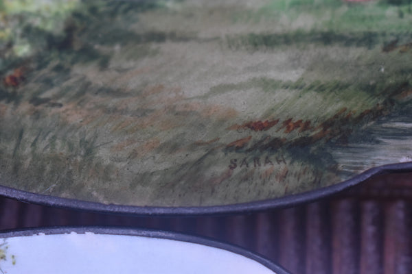 Set 6 antique french Haviland limoges marked hand paint plate signed