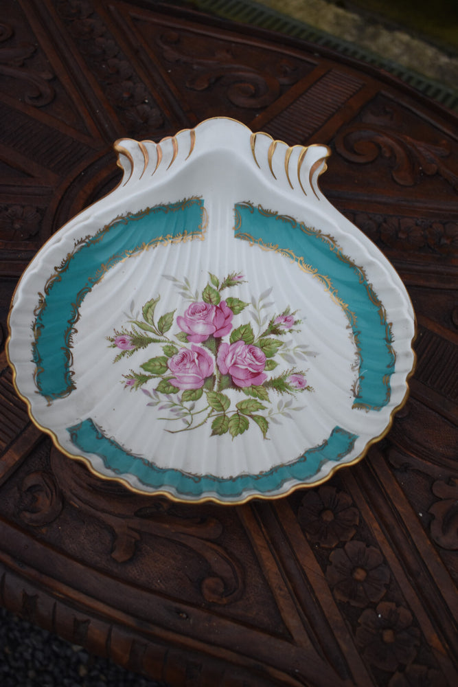 Vintage French Pillivuyt marked porcelain presentation tray bowl floral decor