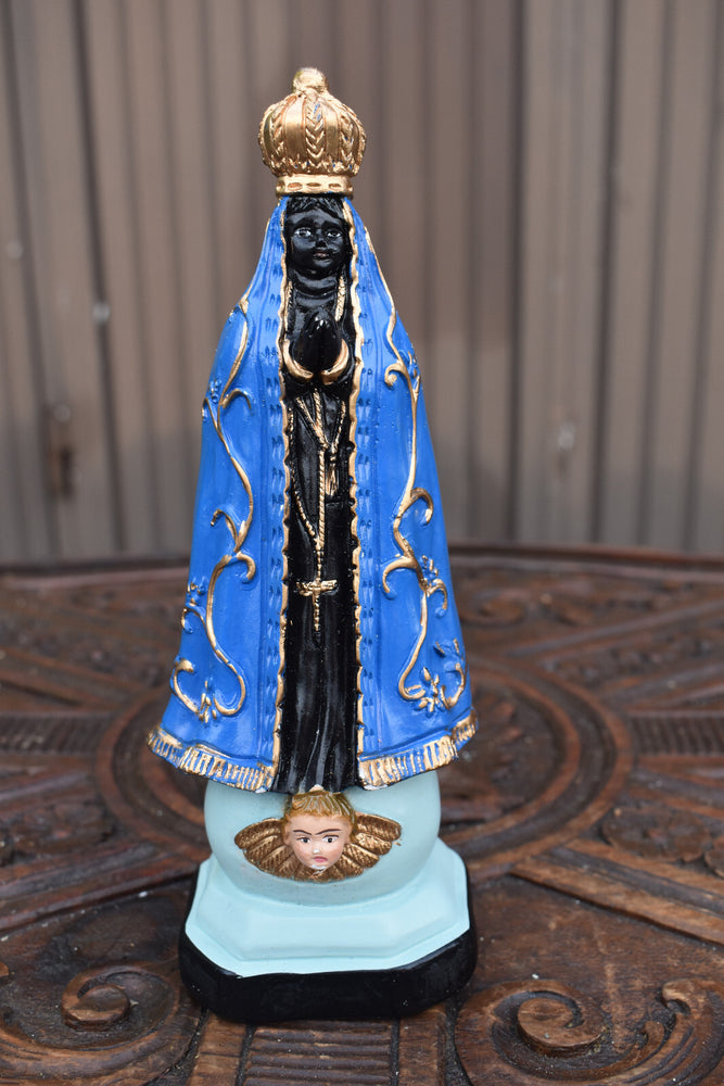 Belgian 1960  chalk black our lady of halle madonna Statue figurine