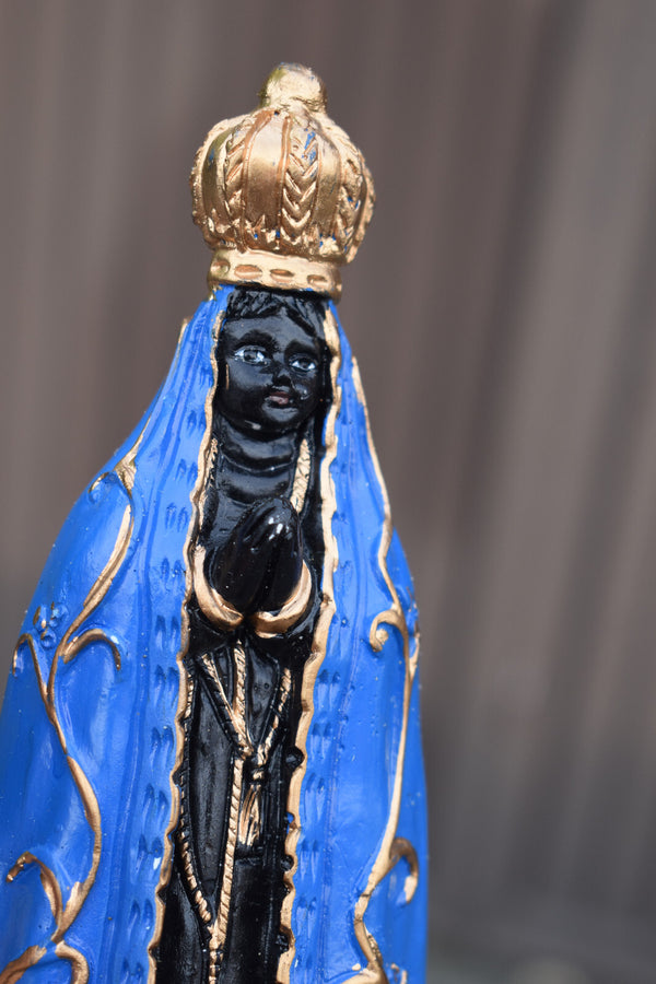 Belgian 1960  chalk black our lady of halle madonna Statue figurine