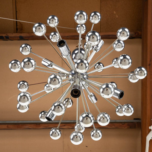 Mid-century chrome  Sputnik chandelier lamp 1970