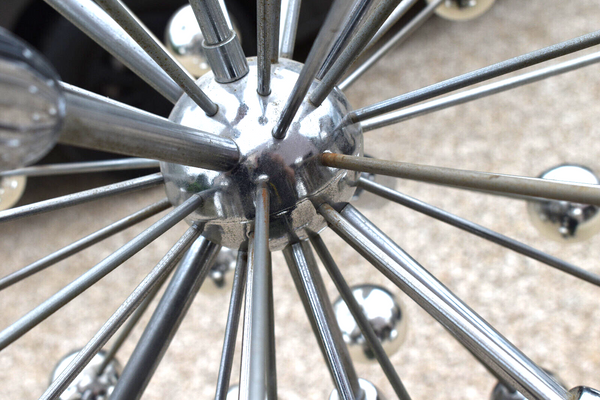 Mid-century chrome  Sputnik chandelier lamp 1970