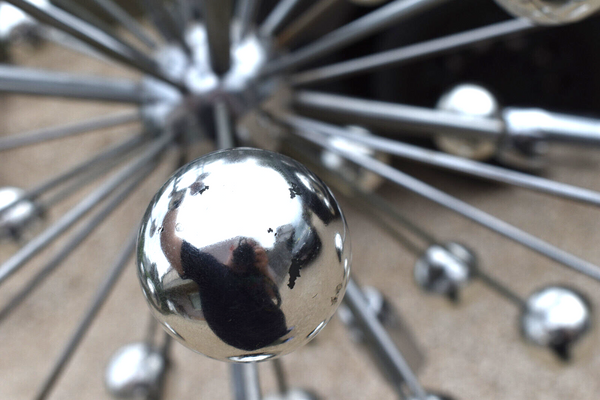 Mid-century chrome  Sputnik chandelier lamp 1970