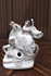 Antique staffordshire princess horse pen holder Statue