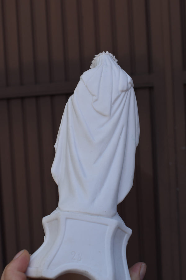Antique bisque porcelain madonna child jesus statue figurine religious