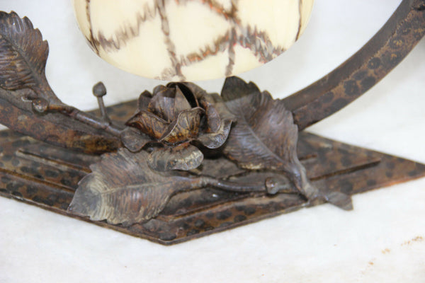 ART DECO 1930 Cast iron roses Table lamp
