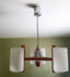 Mid century Scandinavian Wood / Perspex Shades chandelier pendant