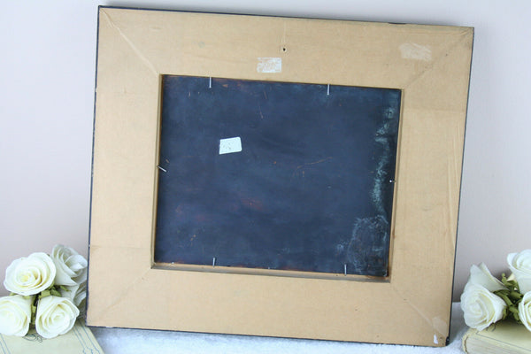 ALBERTUS VERHOESEN Dutch listed artist oil copper peacock chicken painting