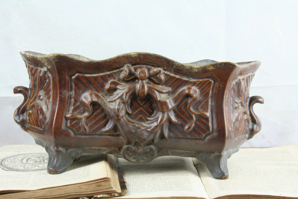 FRench CAST iron enameled Jardiniere planter Louis XV 1900 France