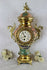 French Vintage Faience art nouveau design Clock dragon brass handles