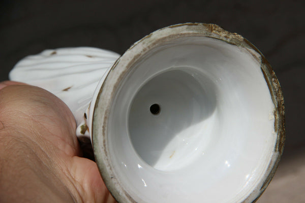 Antique french vieux paris porcelain madonna figurine statue religious