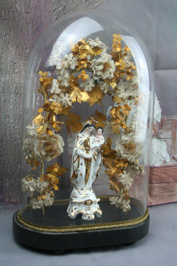 Exclusive French19thc GLOBE De MARIEE Marriage dome  vieux paris porcelain Mary