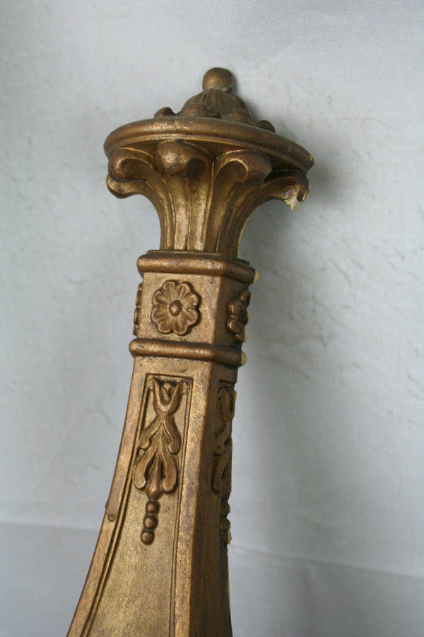 PAIR exclusive French wood carved Wall sconces lights 1900
