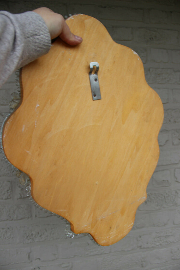 italian murano art glass floral Wall Mirror 1970