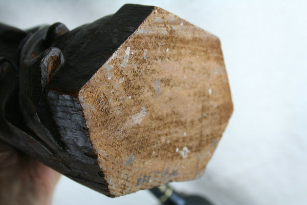 18th/19th HUGE XXL Antique French Wood oak carved MAdonna statue church