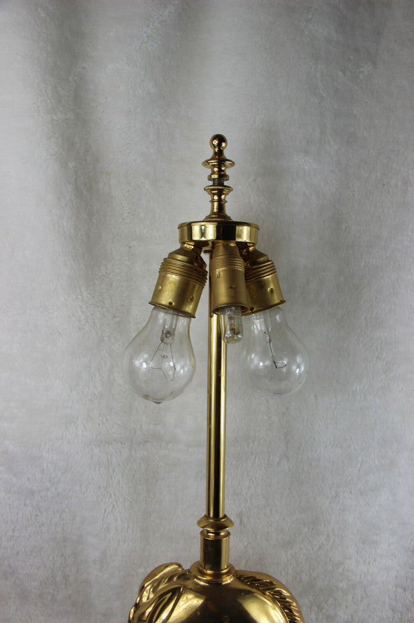 Hollywood Regency MID CENTURY Maison DEKNUDT Horse head table desk lamp 1970