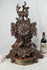 Huge BLACK FOREST wood carved 1885 Clock deer hunt birds marked