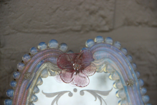 Vintage italian murano glass hand blown Make up vanity table mirror