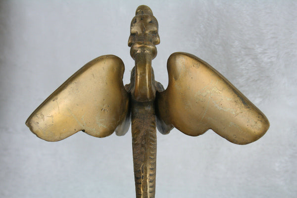 French Empire 1930 Bronze center piece dragons gothic rare NO2