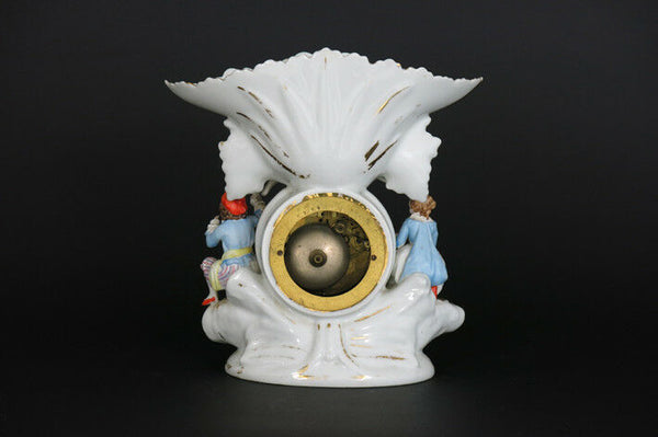 Stunning Antique French porcelain Clock gout de jacob petit figurines bird