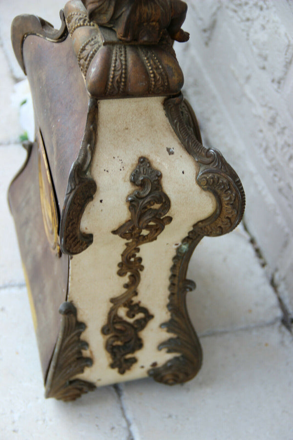 Antique Large French bracket mantel clock figurine