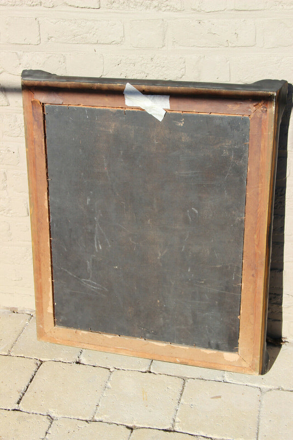 Antique 19th French oil panel painting portrait noble officer man rare top