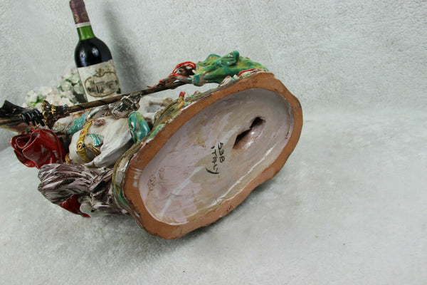 XL PATTARINO school Terracota sculpture statue religious Saint George dragon