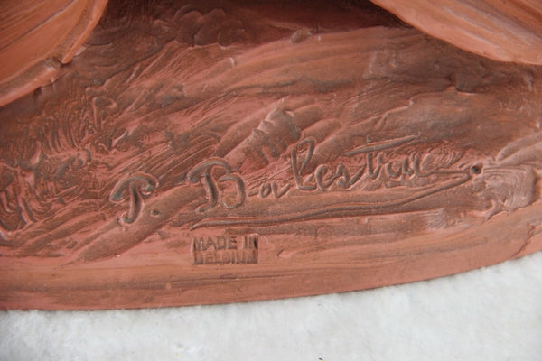 Terra cotta putti group sculpture 1930 art Deco after Pietro Balestra marked