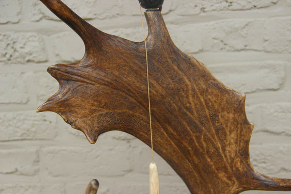 Majestical RARE PAIR Moose Elk Antler Table floor lamp hunt cabin