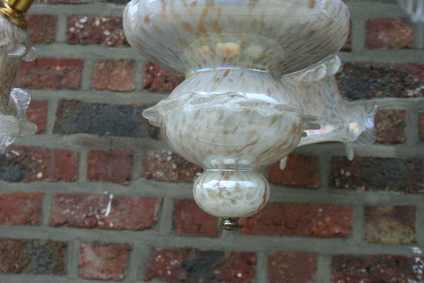 Stunning Italian Venetian Murano glass 1970 mid century Chandelier 5 arms no1