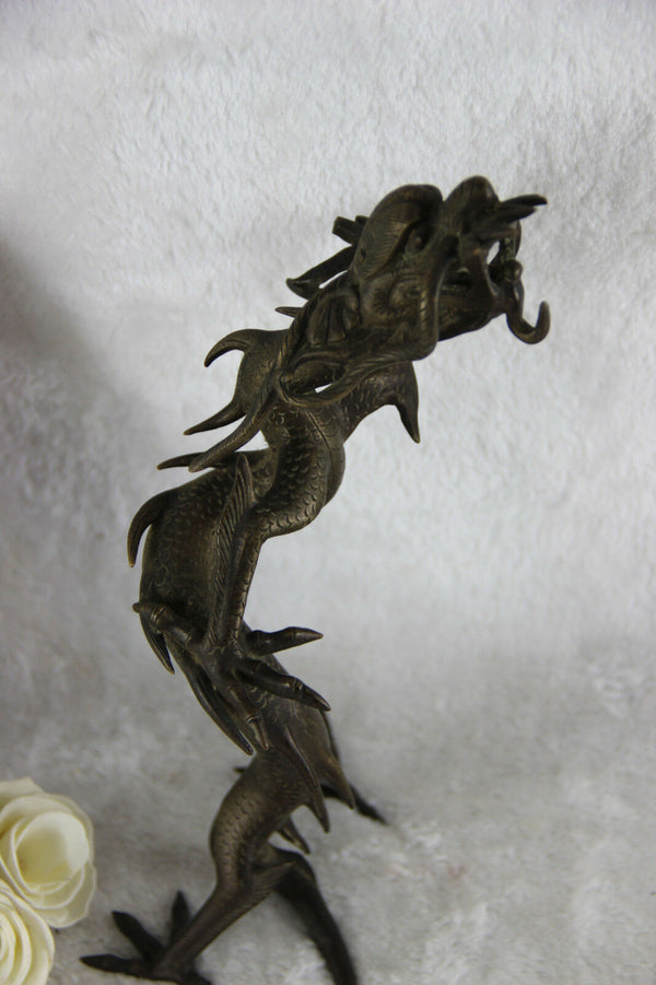 Bronze chinese Dragon gothic pocket watch holder