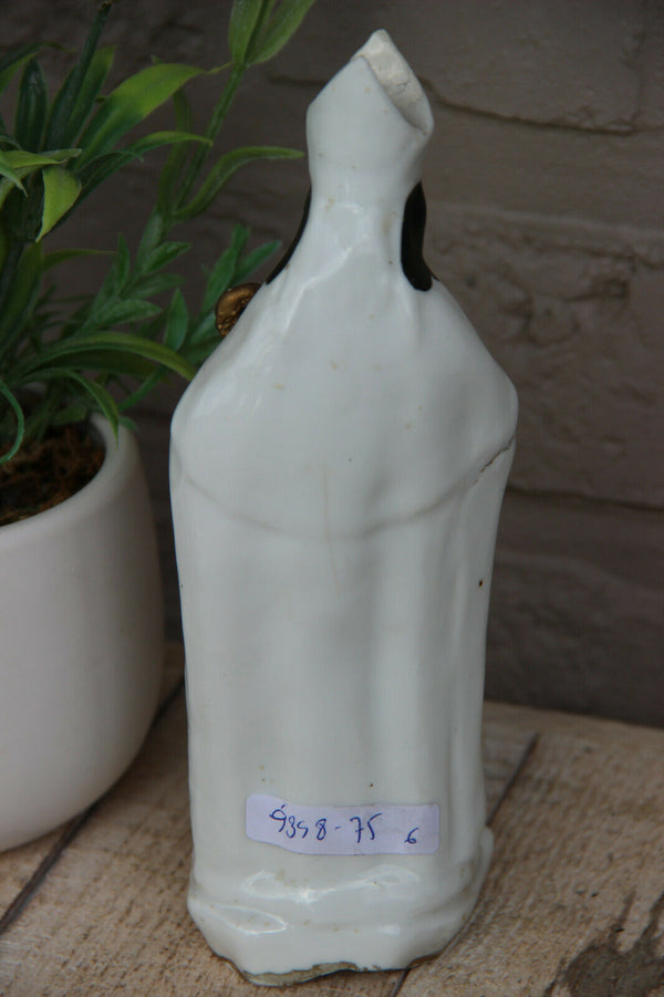 Antique french vieux paris porcelain saint nicholas children religious statue