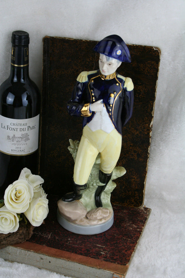Napoleon Military Officer Soldier Porcelain figurine marked italian 1960