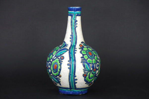 Gorgeous Art deco CHARLES catteau model 991d 957 Boch Vase ceramic marked