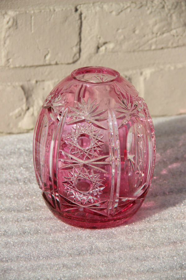 Bohemian Crystal glass cut Vase